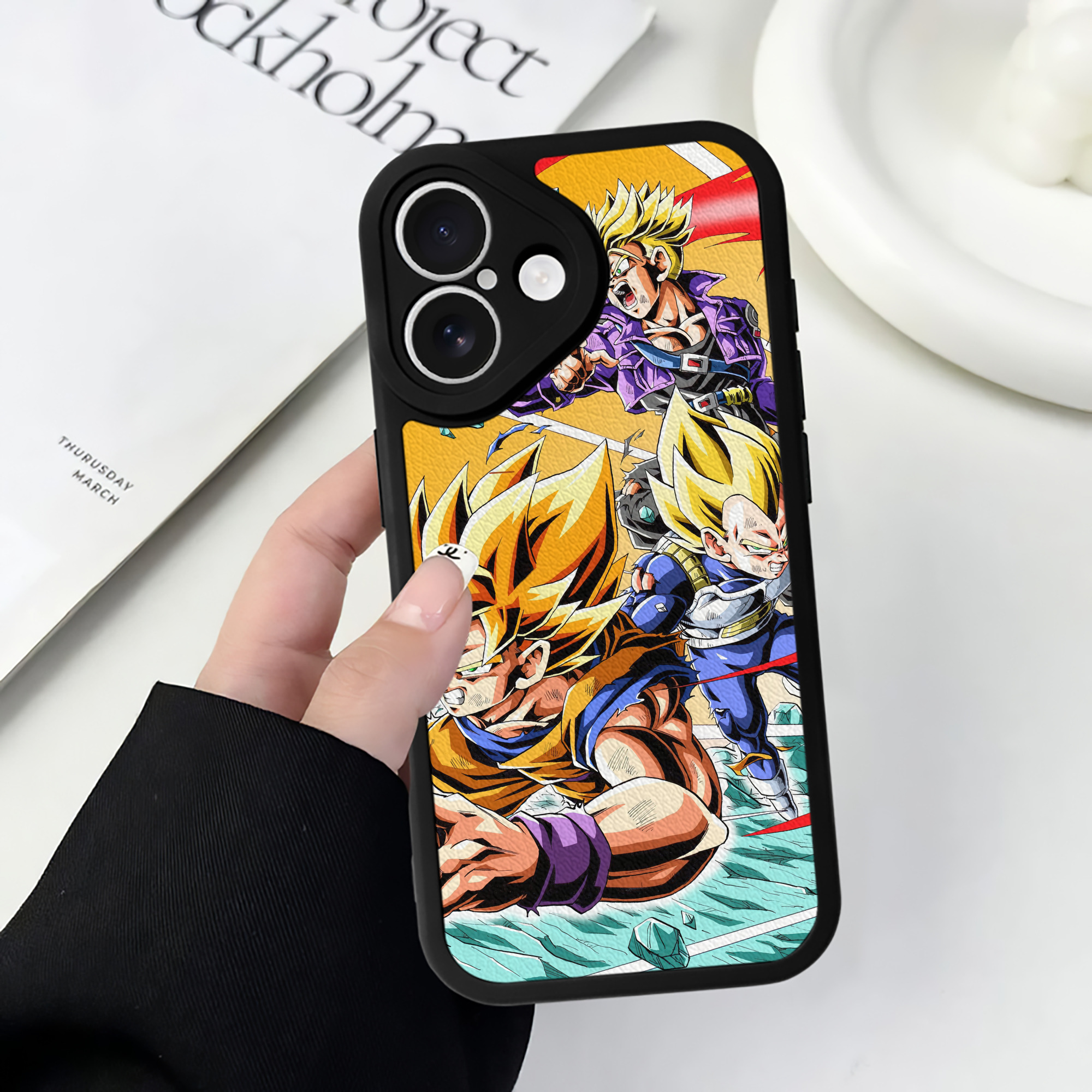 （画像用） ドラゴンボール DRAGON BALL 【iPhone 16シリーズ対応】シリコンスマホケース（レザー調） 材質：シリコン